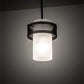 Meyda Lighting Maglia Semplice 8" Oil Rubbed Bronze Mini Pendant Light With Frosted Seeded Shade Glass