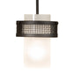 Meyda Lighting Maglia Semplice 8" Oil Rubbed Bronze Mini Pendant Light With Frosted Seeded Shade Glass
