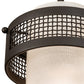 Meyda Lighting Maglia Semplice 8" Oil Rubbed Bronze Mini Pendant Light With Frosted Seeded Shade Glass