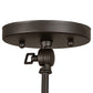 Meyda Lighting Maglia Semplice 8" Oil Rubbed Bronze Mini Pendant Light With Frosted Seeded Shade Glass