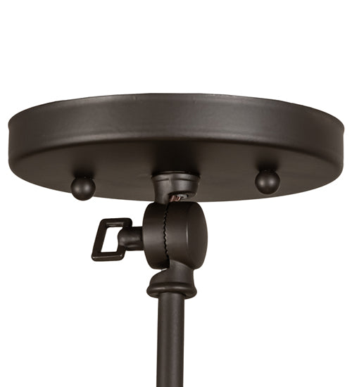 Meyda Lighting Maglia Semplice 8" Oil Rubbed Bronze Mini Pendant Light With Frosted Seeded Shade Glass