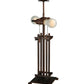 Meyda Lighting Magnetism 23" 2-Light Cafe Noir Table Lamp With Silver Mica Shade Glass