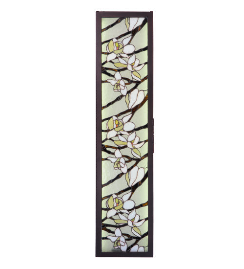 Meyda Lighting Magnolia 10" LED Mahogany Bronze Wall Sconce With Multi-Colored Shade Glass
