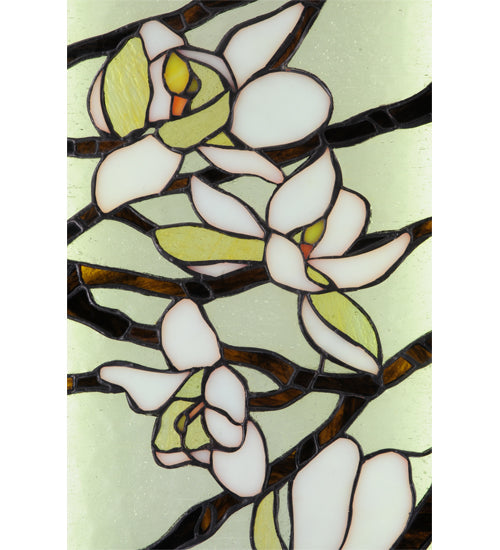 Meyda Lighting Magnolia 10" LED Mahogany Bronze Wall Sconce With Multi-Colored Shade Glass