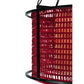 Meyda Lighting Maille 24" 4-Light Black Drum Pendant Light With Ruby Red Shade