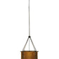 Meyda Lighting Maille 24" 4-Light Timeless Bronze Drum Pendant Light With Beige and Gold Shade Glass