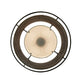 Meyda Lighting Maille 24"W x 54"H 4-Light Timeless Bronze Drum Pendant Light With Gold and Frosted White Idalight Shade