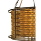 Meyda Lighting Maille 24"W x 64"H 4-Light Timeless Bronze Drum Pendant Light With Gold and Frosted White Idalight Shade