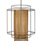 Meyda Lighting Maille 39"W x 140"H 4-Light Timeless Bronze Drum Pendant Light With Gold and Frosted White Idalight Shade