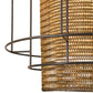 Meyda Lighting Maille 39"W x 140"H 4-Light Timeless Bronze Drum Pendant Light With Gold and Frosted White Idalight Shade