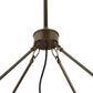 Meyda Lighting Maille 47"W x 86"H 6-Light Timeless Bronze Drum Pendant Light With Gold and Frosted White Idalight Shade