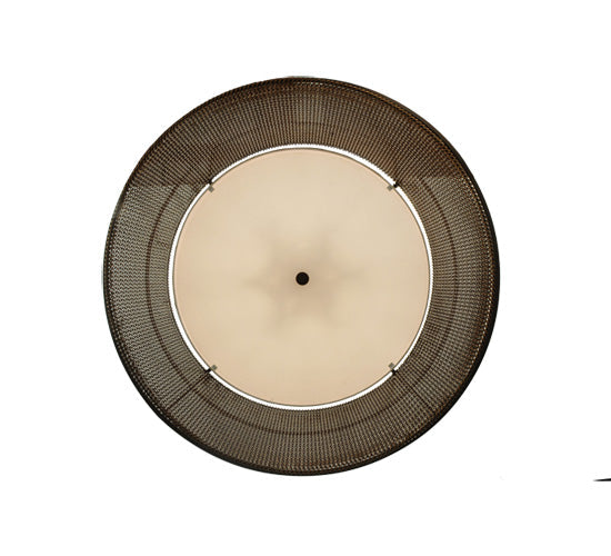 Meyda Lighting Maille 47"W x 86"H 6-Light Timeless Bronze Drum Pendant Light With Gold and Frosted White Idalight Shade