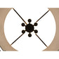 Meyda Lighting Maille 47"W x 86"H 6-Light Timeless Bronze Drum Pendant Light With Gold and Frosted White Idalight Shade