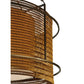 Meyda Lighting Maille 47"W x 86"H 6-Light Timeless Bronze Drum Pendant Light With Gold and Frosted White Idalight Shade