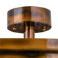 Meyda Lighting Maille 48" 5-Light Light Burnished Antique Copper Semi-flush Mount Ceiling Light With Amber Mica Shade Glass