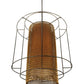 Meyda Lighting Maille 49"W x 150"H 4-Light Timeless Bronze Drum Pendant Light With Gold and Frosted White Idalight Shade