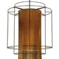 Meyda Lighting Maille 60"W x 128"H 8-Light Timeless Bronze Drum Pendant Light With Gold and Frosted White Idalight Shade