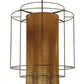 Meyda Lighting Maille 60"W x 128"H 8-Light Timeless Bronze Drum Pendant Light With Gold and Frosted White Idalight Shade
