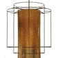Meyda Lighting Maille 60"W x 128"H 8-Light Timeless Bronze Drum Pendant Light With Gold and Frosted White Idalight Shade
