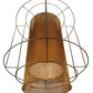 Meyda Lighting Maille 60"W x 128"H 8-Light Timeless Bronze Drum Pendant Light With Gold and Frosted White Idalight Shade