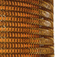 Meyda Lighting Maille 60"W x 128"H 8-Light Timeless Bronze Drum Pendant Light With Gold and Frosted White Idalight Shade