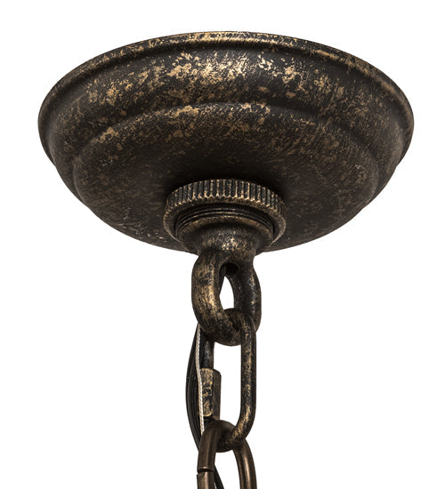 Meyda Lighting Majella 24" 4-Light English Bronze Chandelier With Ivory Faux Candlelight