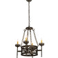 Meyda Lighting Majella 24" 4-Light English Bronze Chandelier With Ivory Faux Candlelight