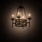 Meyda Lighting Majella 24" 4-Light English Bronze Chandelier With Ivory Faux Candlelight