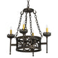 Meyda Lighting Majella 24" 4-Light English Bronze Chandelier With Ivory Faux Candlelight
