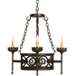 Meyda Lighting Majella 24" 4-Light English Bronze Chandelier With Ivory Faux Candlelight