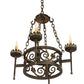 Meyda Lighting Majella 24" 4-Light English Bronze Chandelier With Ivory Faux Candlelight