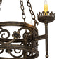 Meyda Lighting Majella 24" 4-Light English Bronze Chandelier With Ivory Faux Candlelight