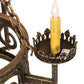 Meyda Lighting Majella 24" 4-Light English Bronze Chandelier With Ivory Faux Candlelight