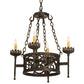 Meyda Lighting Majella 24" 4-Light English Bronze Chandelier With Ivory Faux Candlelight