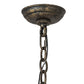 Meyda Lighting Majella 42" 8-Light English Bronze Chandelier With Amber Faux Candlelight