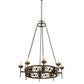 Meyda Lighting Majella 42" 8-Light English Bronze Chandelier With Amber Faux Candlelight