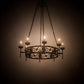 Meyda Lighting Majella 42" 8-Light English Bronze Chandelier With Amber Faux Candlelight