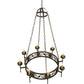 Meyda Lighting Majella 42" 8-Light English Bronze Chandelier With Amber Faux Candlelight