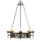 Meyda Lighting Majella 42" 8-Light English Bronze Chandelier With Amber Faux Candlelight