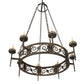 Meyda Lighting Majella 42" 8-Light English Bronze Chandelier With Amber Faux Candlelight