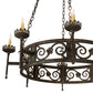 Meyda Lighting Majella 42" 8-Light English Bronze Chandelier With Amber Faux Candlelight