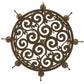 Meyda Lighting Majella 48" 8-Light Gilded Tobacco Chandelier With Amber Faux Candlelight