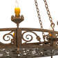 Meyda Lighting Majella 48" 8-Light Gilded Tobacco Chandelier With Amber Faux Candlelight
