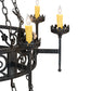 Meyda Lighting Majella 66" 20-Light 2-Tier Antique Iron Gate Chandelier With Amber Faux Candlelight