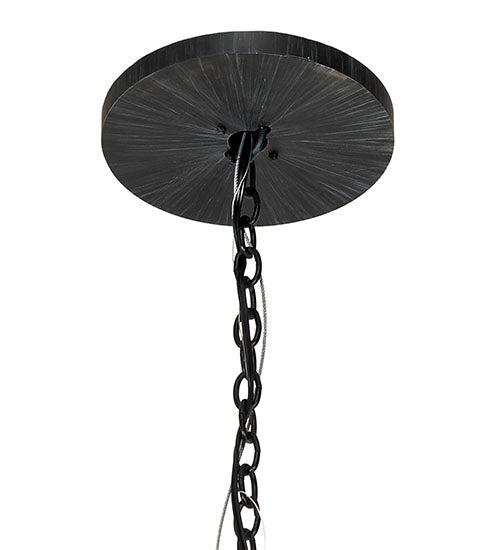 Meyda Lighting Majella 66" 20-Light 2-Tier Antique Iron Gate Chandelier With Amber Faux Candlelight
