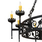 Meyda Lighting Majella 66" 20-Light 2-Tier Antique Iron Gate Chandelier With Amber Faux Candlelight
