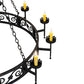 Meyda Lighting Majella 66" 20-Light 2-Tier Antique Iron Gate Chandelier With Amber Faux Candlelight