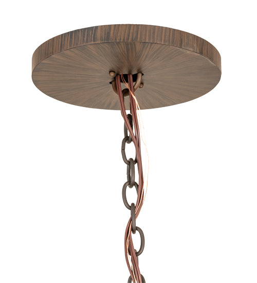 Meyda Lighting Majella 66" 20-Light 2-Tier Classic Rust Chandelier With Ivory Faux Candlelight