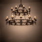 Meyda Lighting Majella 66" 20-Light 2-Tier Classic Rust Chandelier With Ivory Faux Candlelight