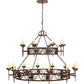 Meyda Lighting Majella 66" 20-Light 2-Tier Classic Rust Chandelier With Ivory Faux Candlelight
